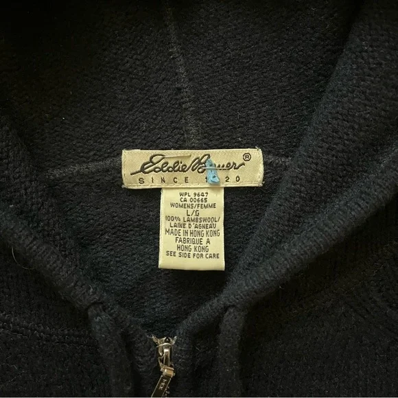 Vintage Eddie Bauer zip-up wool sweater jacket - Picture 2 of 4